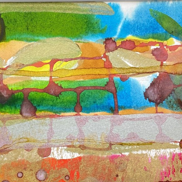 Rich With Love - Original Wall Art Watercolor Painting Matted Frame Ready 8”x10” - Picture 3 of 6